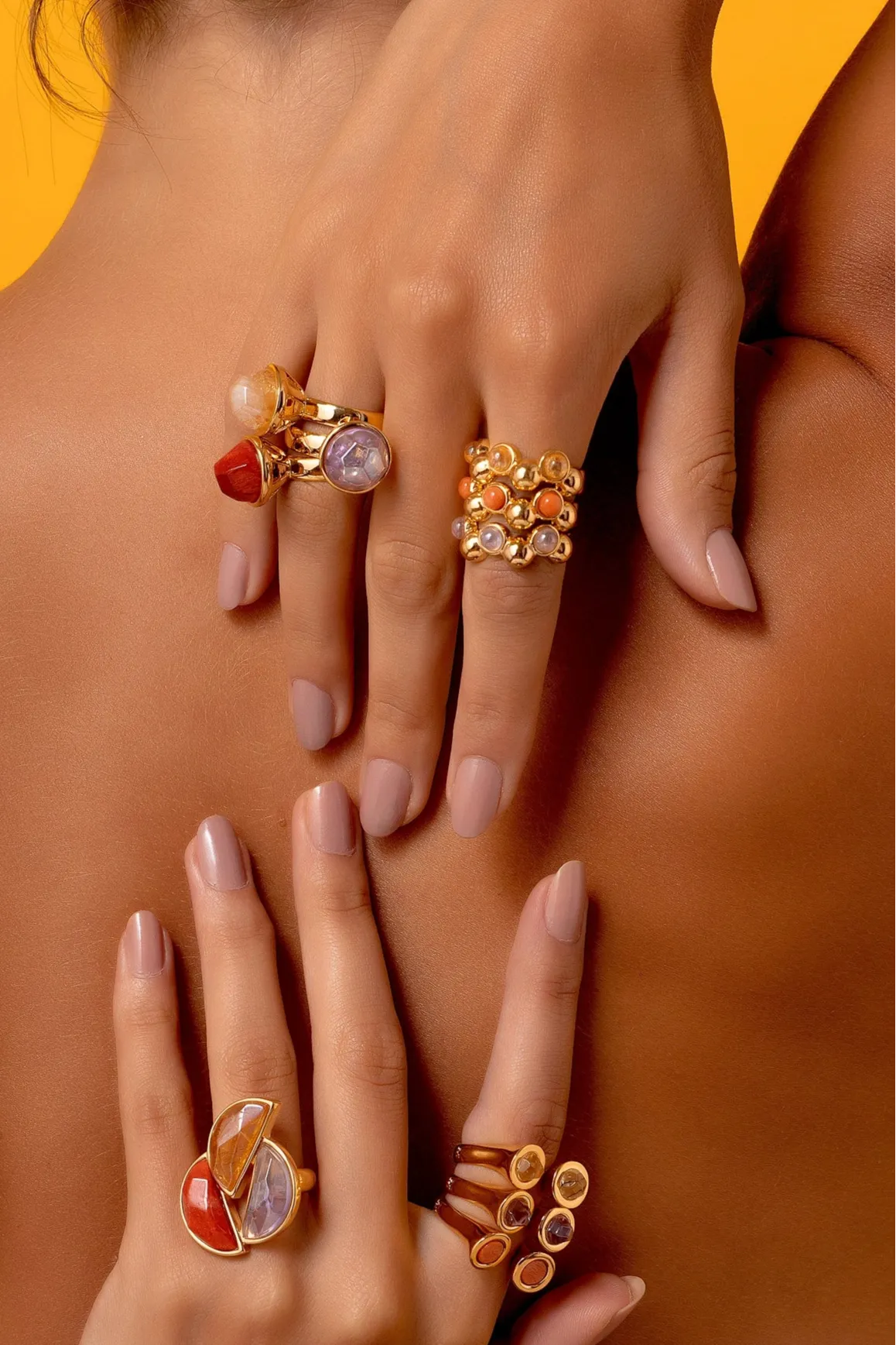 Anel Classic - Ametista facetada — Ouro 18K | Aimer Joias | anel pedra natural