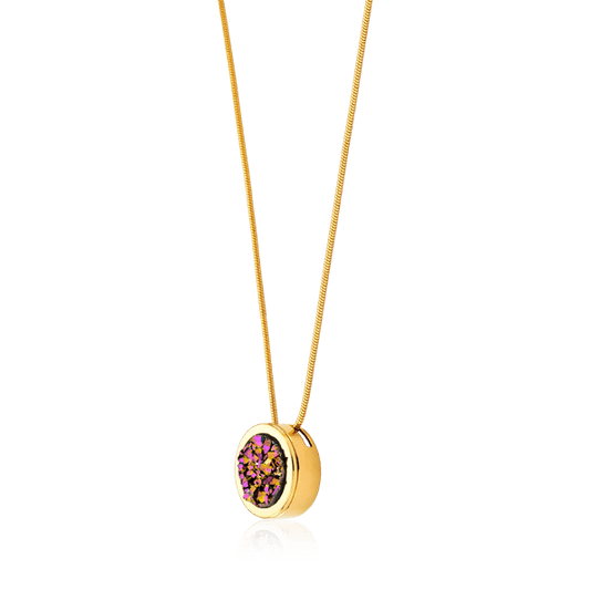 Colar Eterno - Drusa Multicolorida Colar