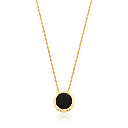 Colar Eterno - Obsidiana Negra Semijoias de luxo e design exclusivo