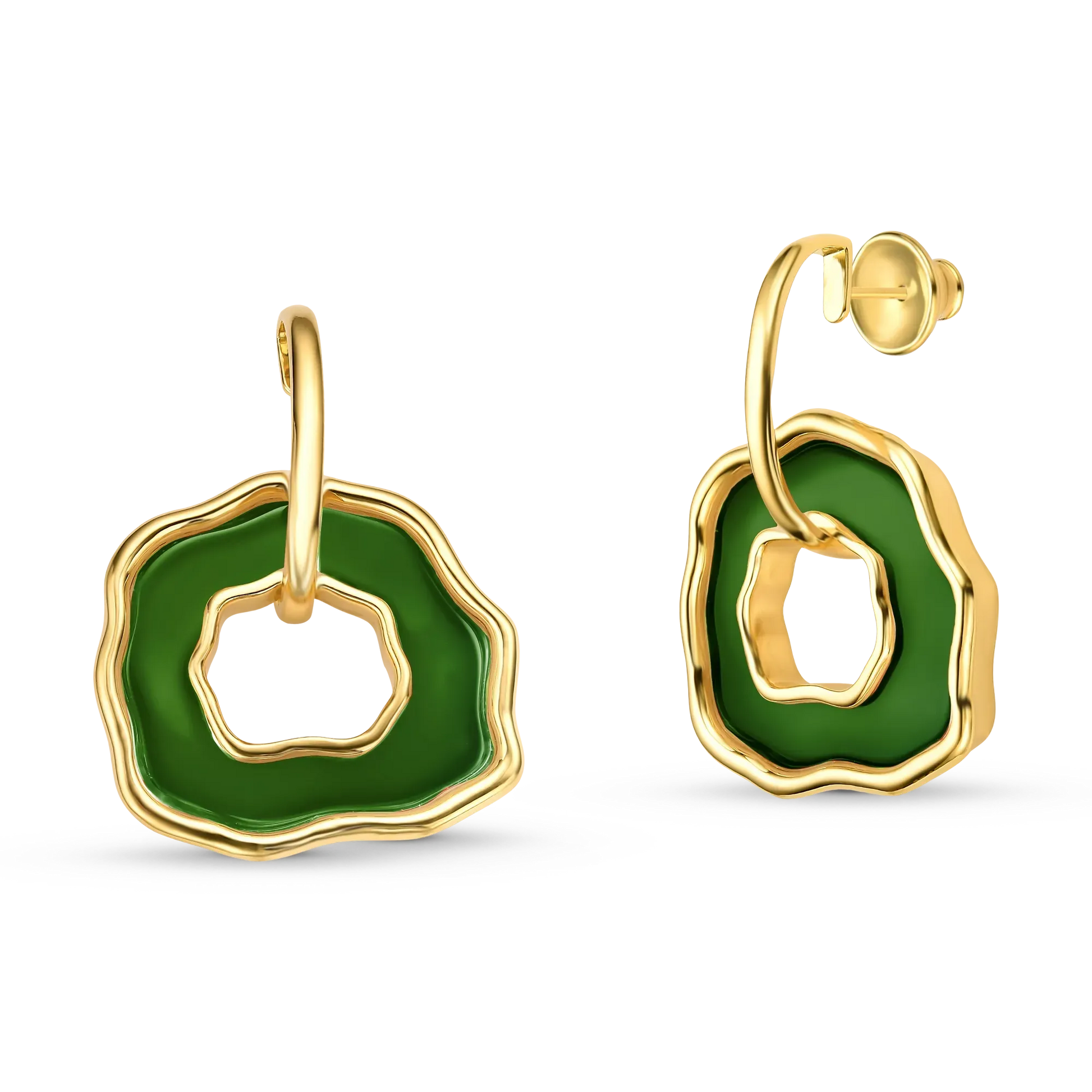 Brinco Elira - Ágata Verde