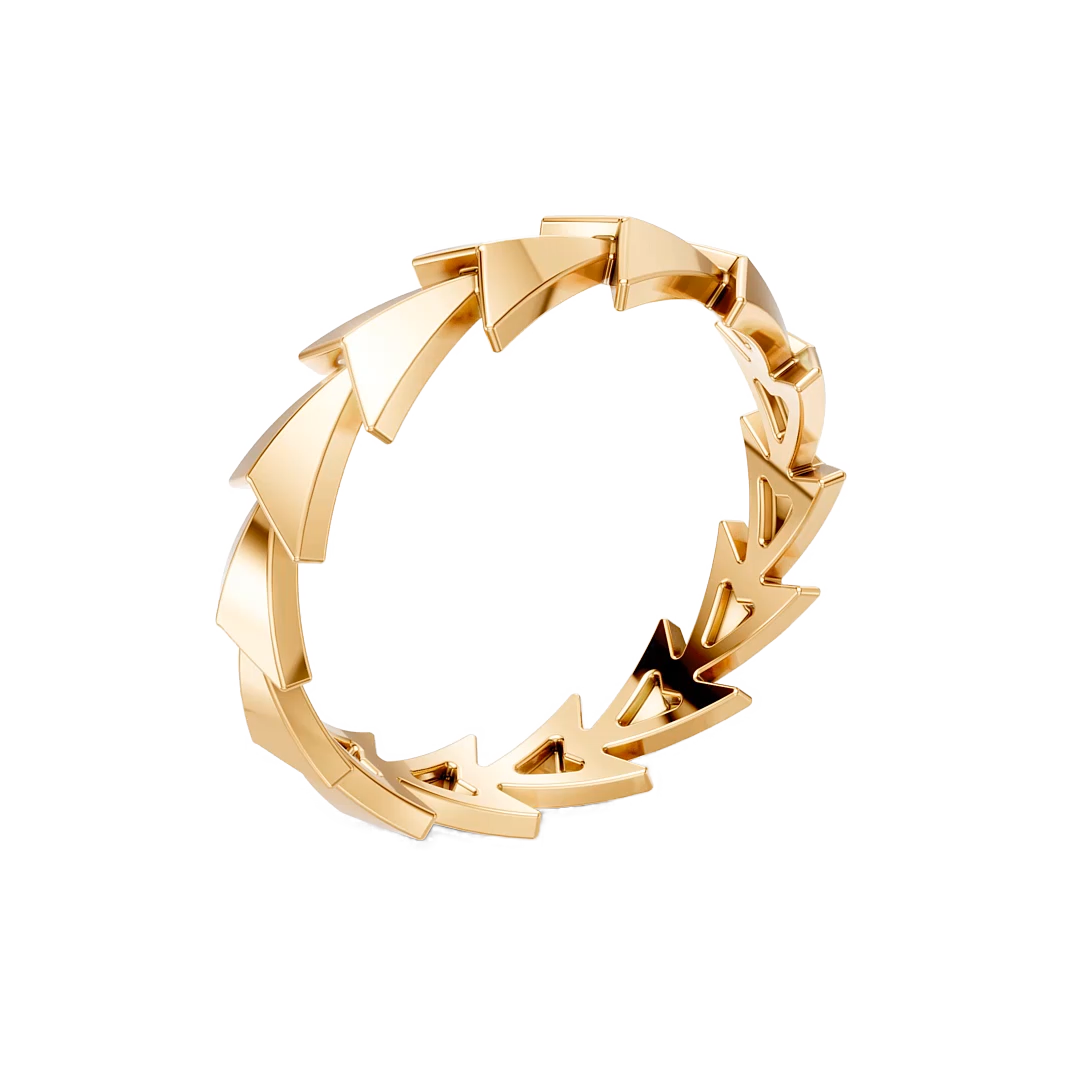Anel Flecha banhado a ouro 18k – anel semijoia autoral design geométrico exclusivo – Coleção Formas de Amar Aimer Joias