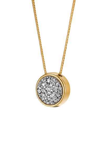 Colar Classic - Drusa Titânio — Ouro 18K | Aimer Joias | semijoia feminina pedra natural