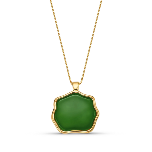 Colar Ostara - Ágata Verde