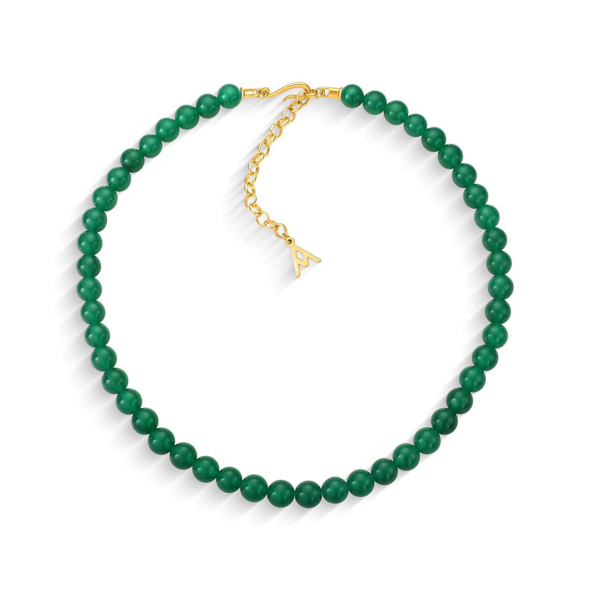 Colar Esferas - Ágata Verde