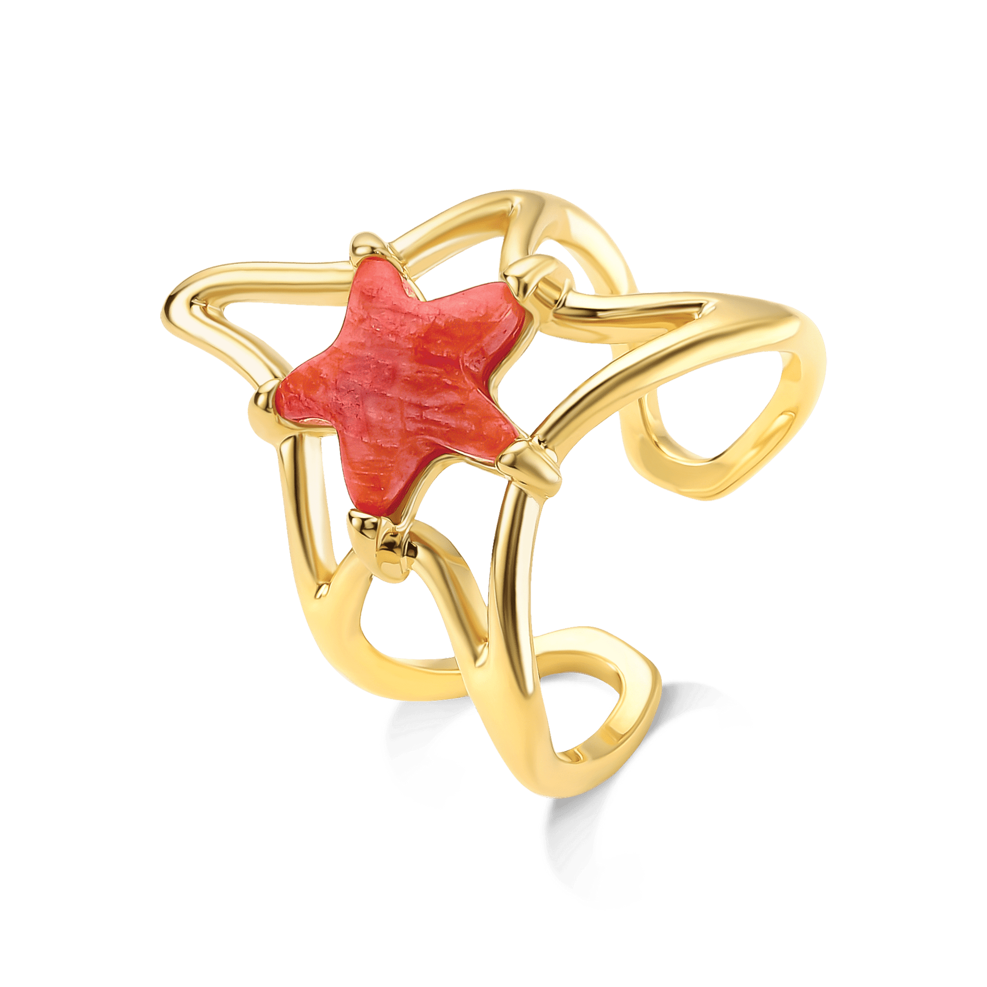 Anel Brisa - Feldspato Laranja Semijoias de luxo e design exclusivo