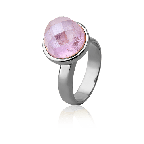Anel Classic - Ametista — Ródio Negro | Aimer Joias | semijoia feminina pedra natural