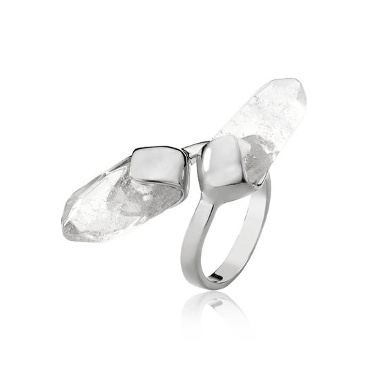 Anel Difluence - Cristal de Pedra Semijoias de luxo e design exclusivo