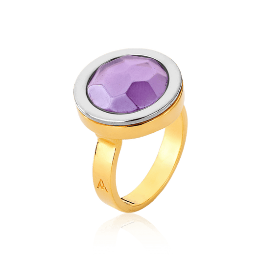 Anel Eterno - Ametista Semijoias de luxo e design exclusivo