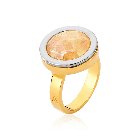 Anel Eterno - Citrino Semijoias de luxo e design exclusivo