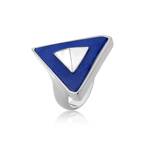 Anel Imperium - Quartzo Azul Anil Semijoias de luxo e design exclusivo