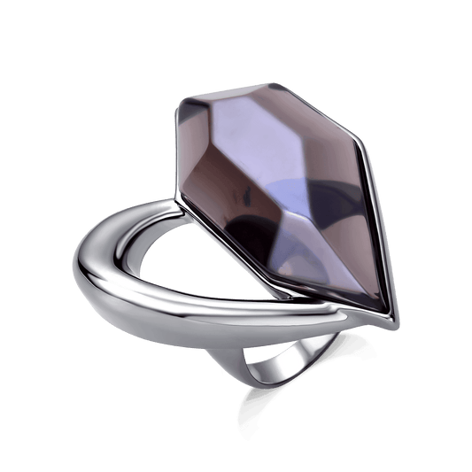 Anel Intensa - Quartzo Fumê Semijoias de luxo e design exclusivo