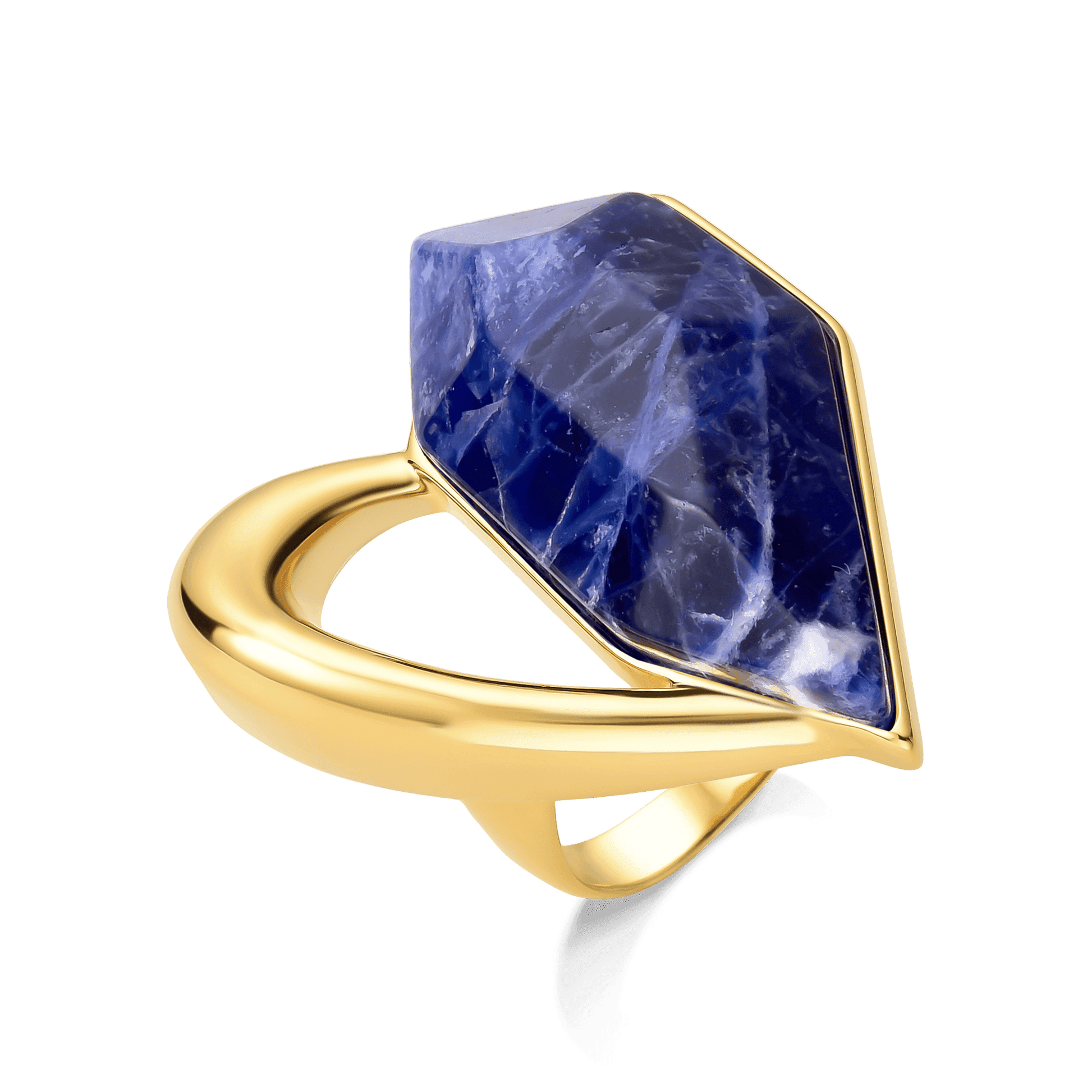 Anel Intensa - Sodalita Azul Semijoias de luxo e design exclusivo