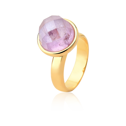 Anel Classic - Ametista — Ouro 18K | Aimer Joias | semijoia feminina pedra natural