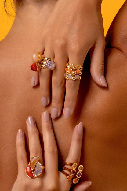 Anel Classic - Ametista facetada — Ouro 18K | Aimer Joias | anel pedra natural