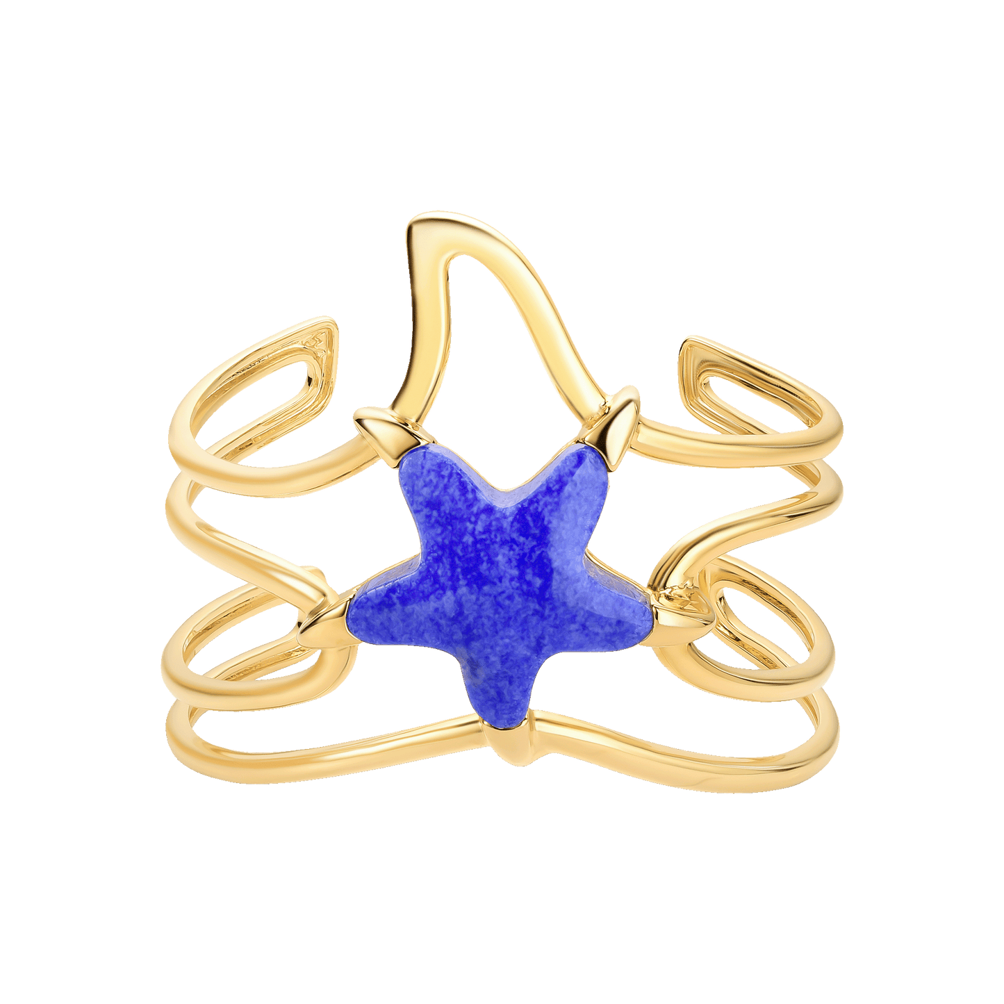 Bracelete Brisa - Quartzo  Azul Anil Semijoias de luxo e design exclusivo