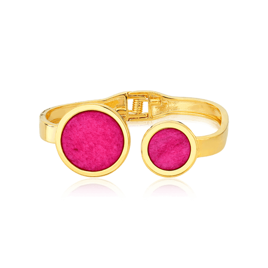 Bracelete Singular - Feldspato Rosa Pink Semijoias de luxo e design exclusivo