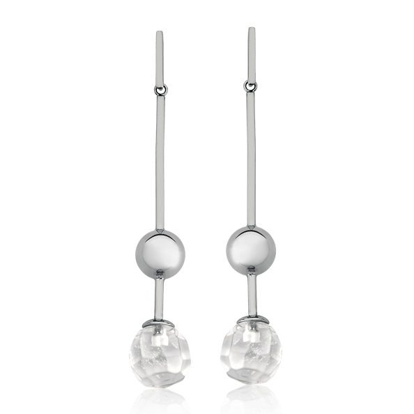 Brinco Fascínio - Cristal de Rocha Semijoias de luxo e design exclusivo