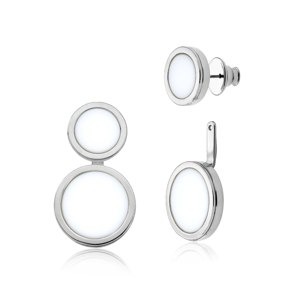 Brinco Nobre - Porcelana Branca Semijoias de luxo e design exclusivo