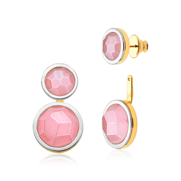 Brinco Nobre - Quartzo Rosa Semijoias de luxo e design exclusivo