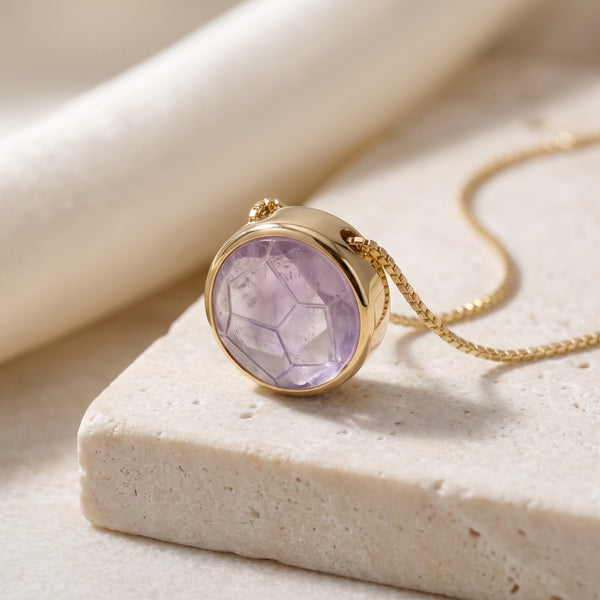 Colar Classic - Ametista, banhado a ouro 18k