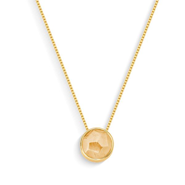 Colar Classic - Citrino, banhado a ouro 18k