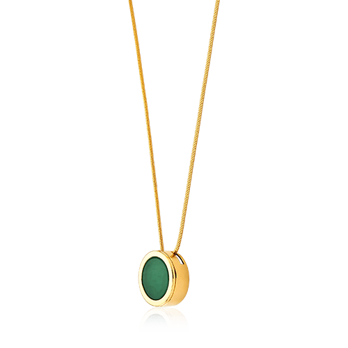 Colar Eterno - Ágata verde Semijoias de luxo e design exclusivo
