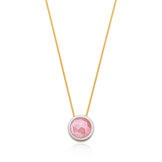 Colar Eterno - Quartzo Rosa Semijoias de luxo e design exclusivo
