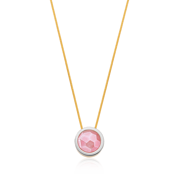 Colar Eterno - Quartzo Rosa Semijoias de luxo e design exclusivo