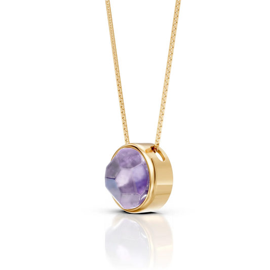 Colar Classic - Ametista — Ouro 18K | Aimer Joias | semijoia feminina pedra natural