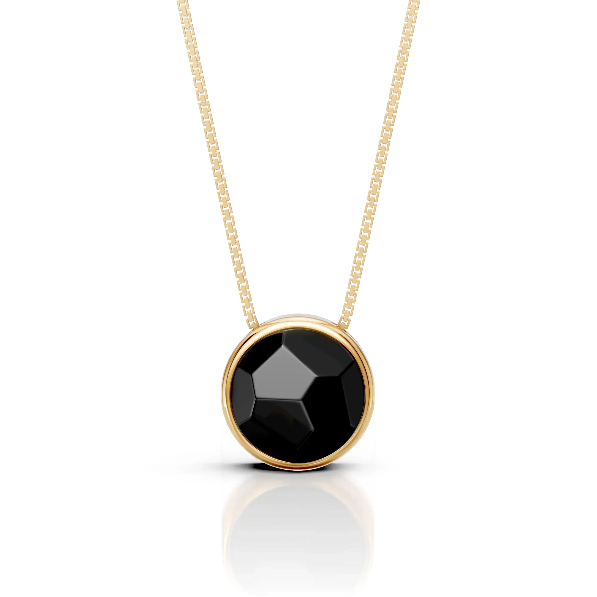 Colar Classic - Obsidiana Negra — Ouro 18K | Aimer Joias | semijoia feminina pedra natural