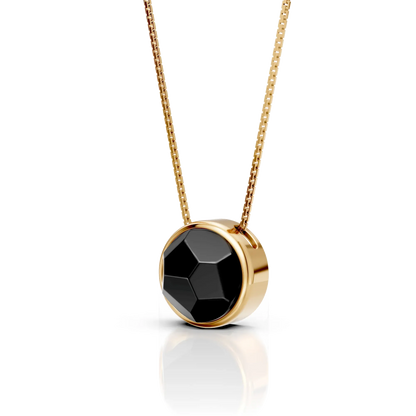 Colar Classic - Obsidiana Negra — Ouro 18K | Aimer Joias | semijoia feminina pedra natural