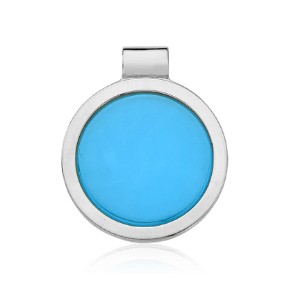 Pingente Singular - Ágata Azul Céu Semijoias de luxo e design exclusivo