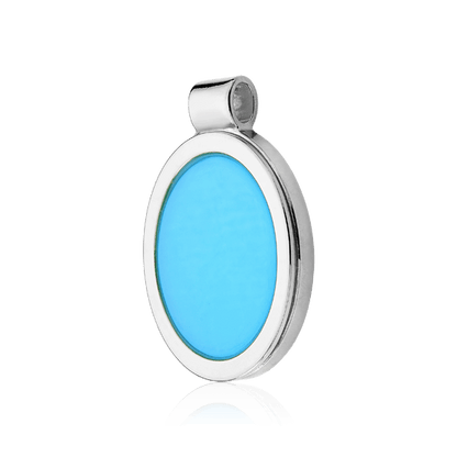 Pingente Singular - Ágata Azul Céu Semijoias de luxo e design exclusivo